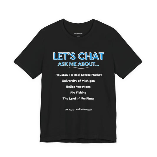Men's Conversation Starter T-Shirt - Display Your Favorite Topics | Custom Tee