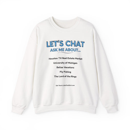 Unisex Custom Conversation Starter Sweatshirt | Display Your Favorite Topics