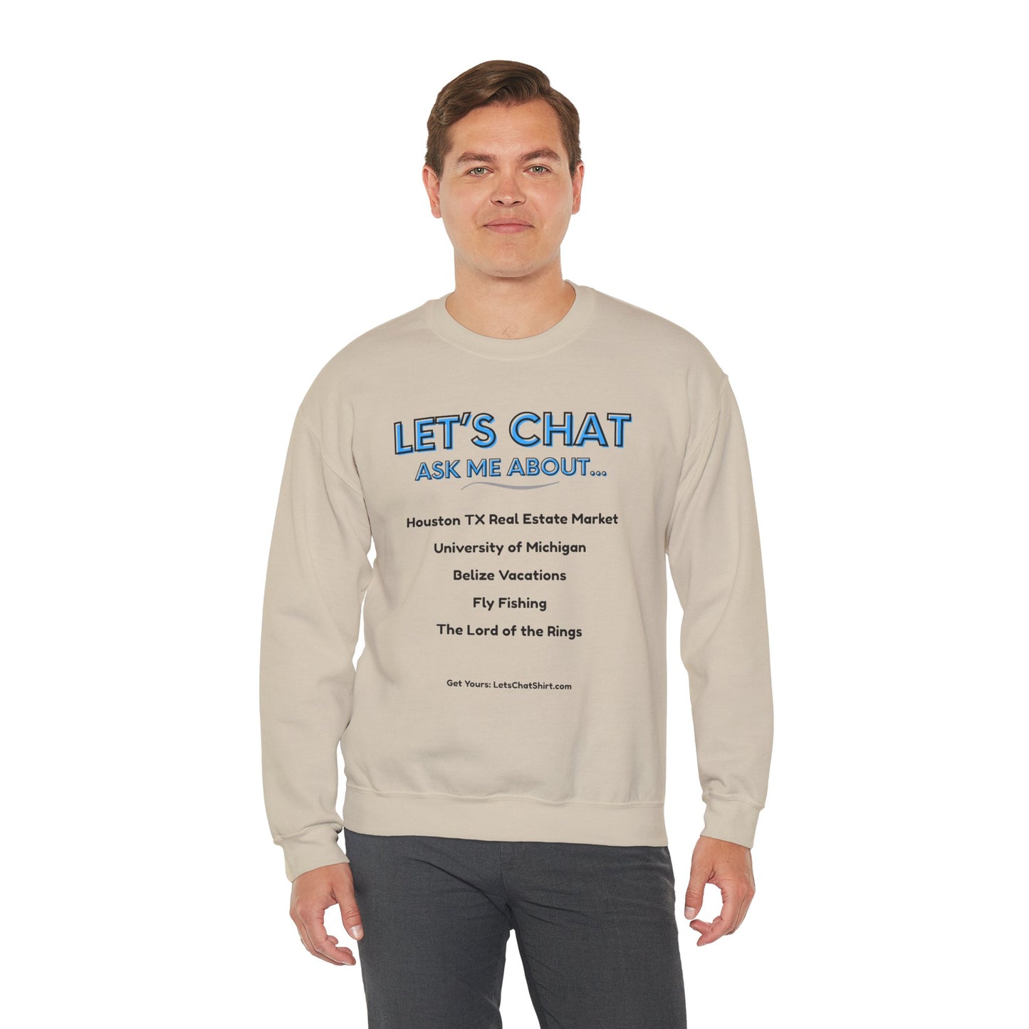 Unisex Custom Conversation Starter Sweatshirt | Display Your Favorite Topics