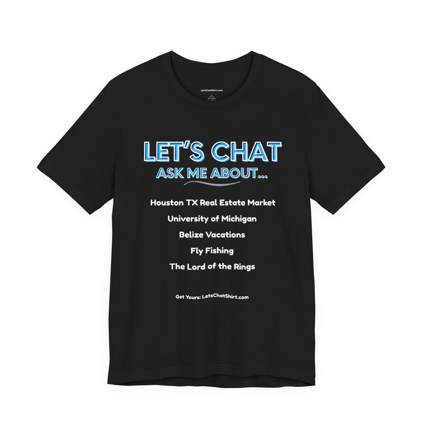 Men's Conversation Starter T-Shirt - Display Your Favorite Topics | Custom Tee