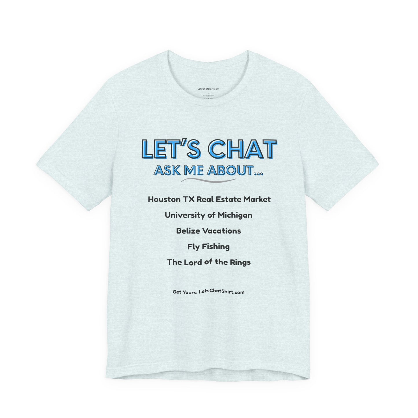 Men's Conversation Starter T-Shirt - Display Your Favorite Topics | Custom Tee