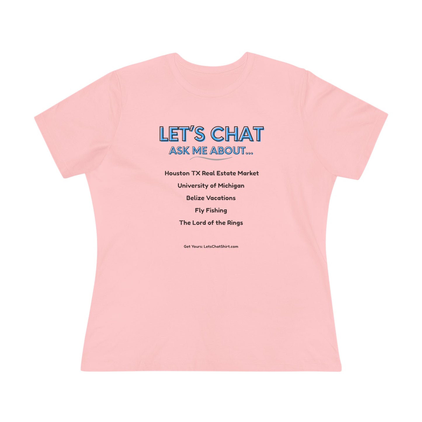 Women's Custom Conversation Starter T-Shirt - Display Your Favorite Topics