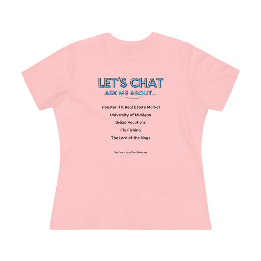 Women's Custom Conversation Starter T-Shirt - Display Your Favorite Topics