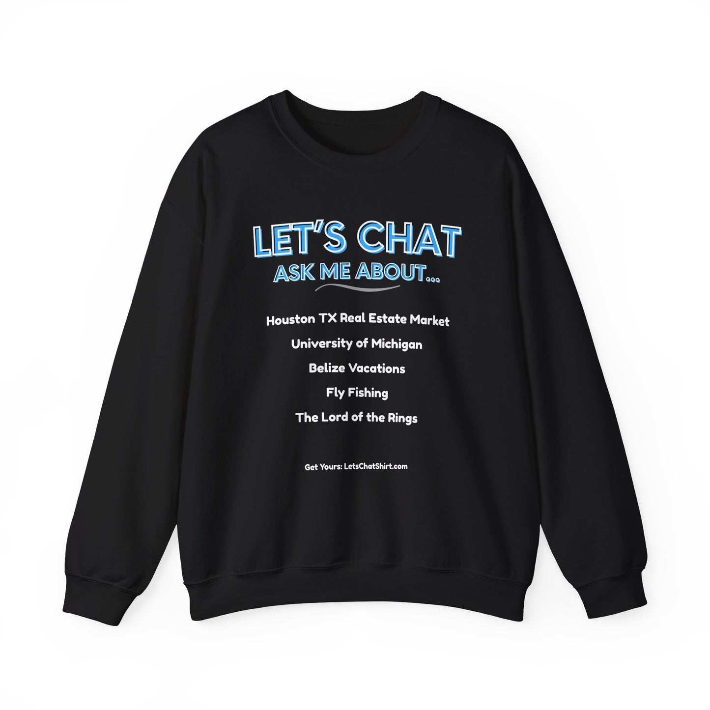 Unisex Custom Conversation Starter Sweatshirt | Display Your Favorite Topics