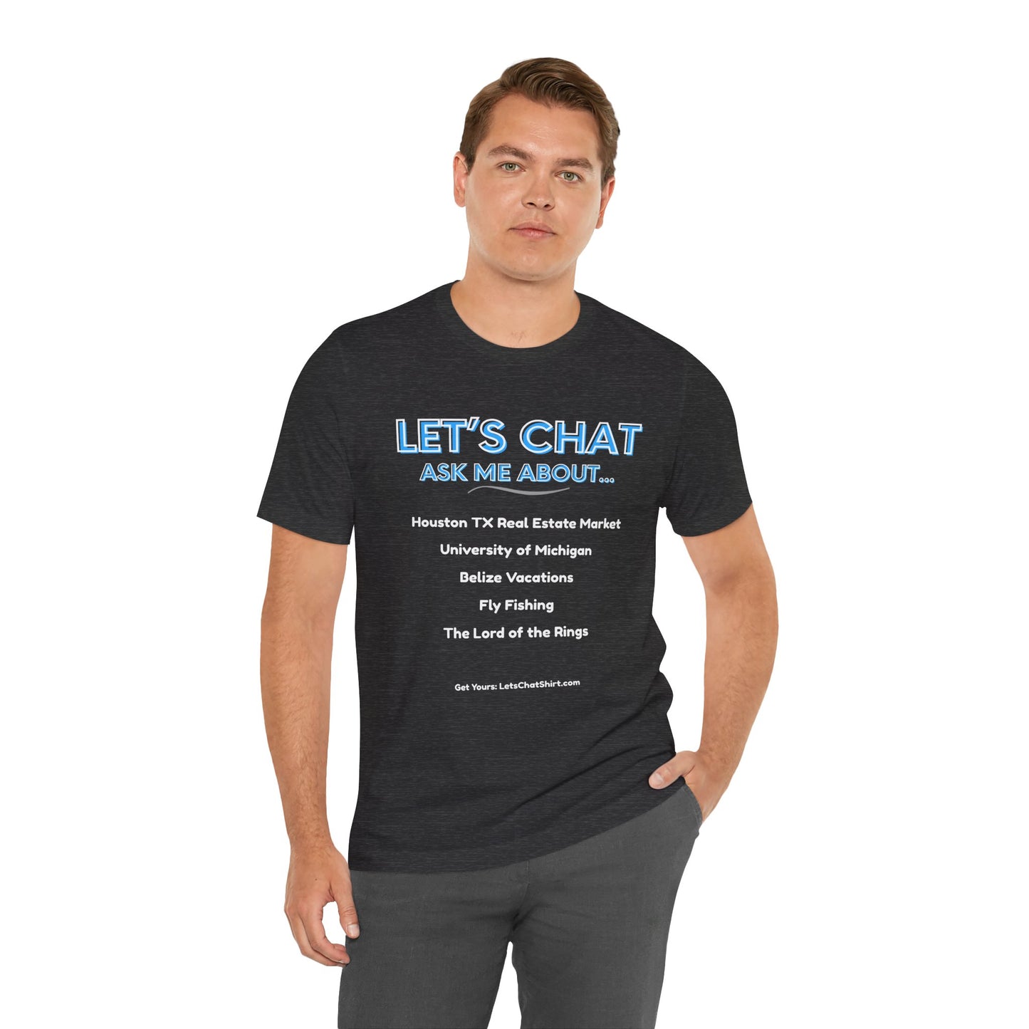 Men's Conversation Starter T-Shirt - Display Your Favorite Topics | Custom Tee