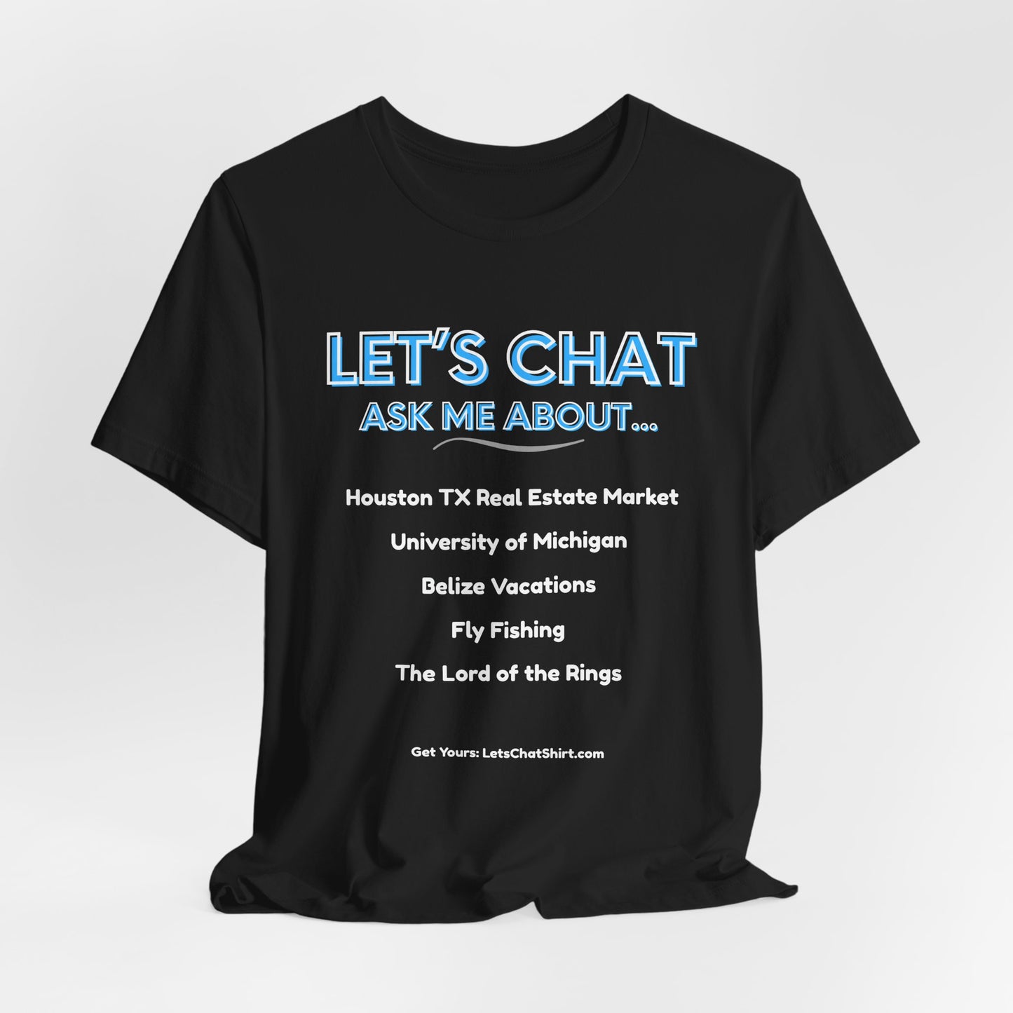 Men's Conversation Starter T-Shirt - Display Your Favorite Topics | Custom Tee