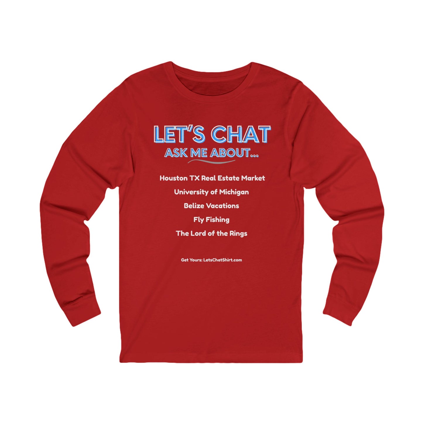 Unisex Custom Conversation Starter Long Sleeve | Display Your Favorite Topics