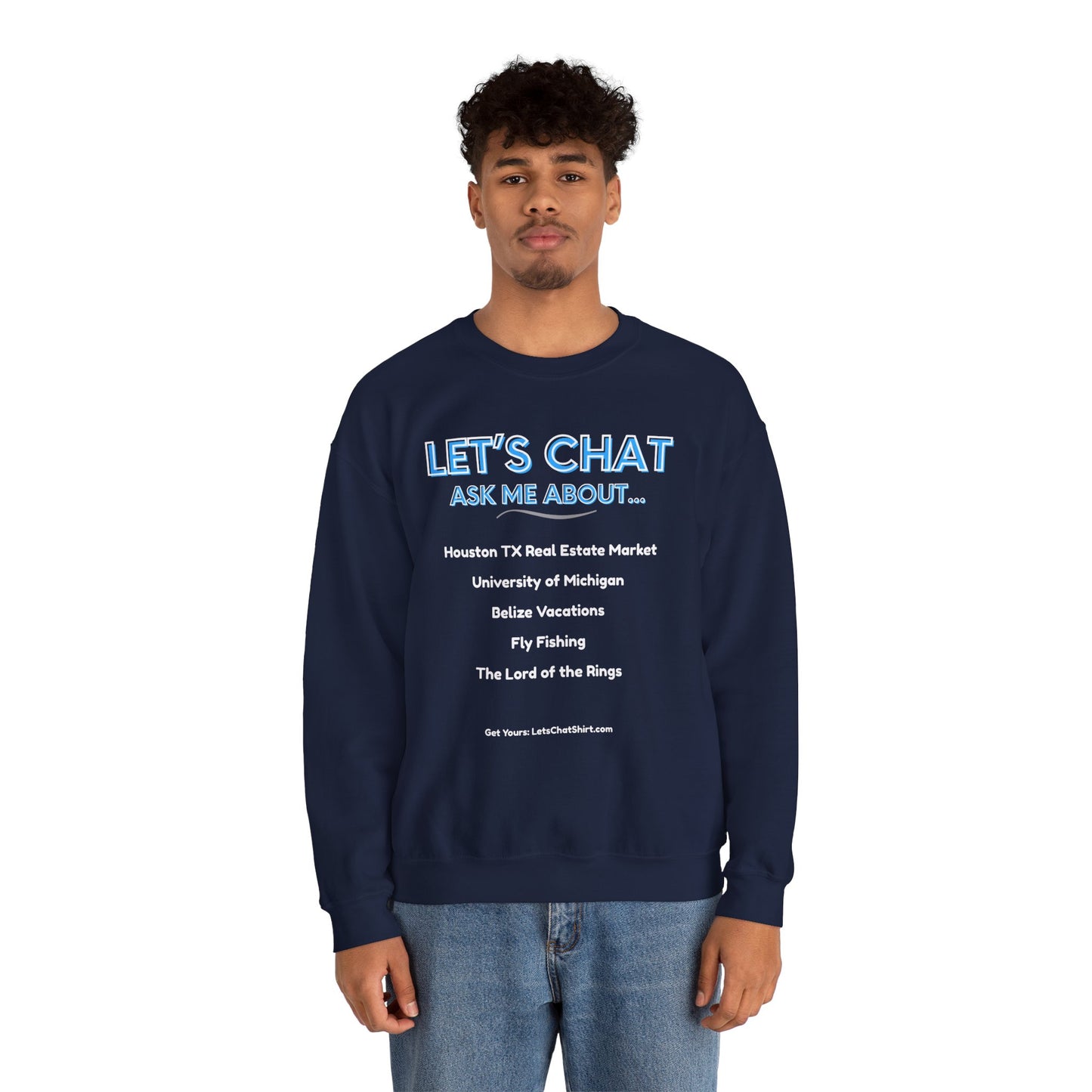 Unisex Custom Conversation Starter Sweatshirt | Display Your Favorite Topics
