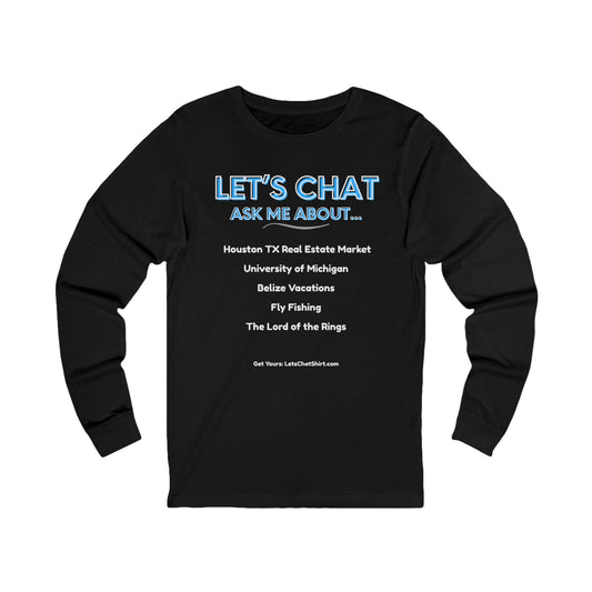 Unisex Custom Conversation Starter Long Sleeve | Display Your Favorite Topics