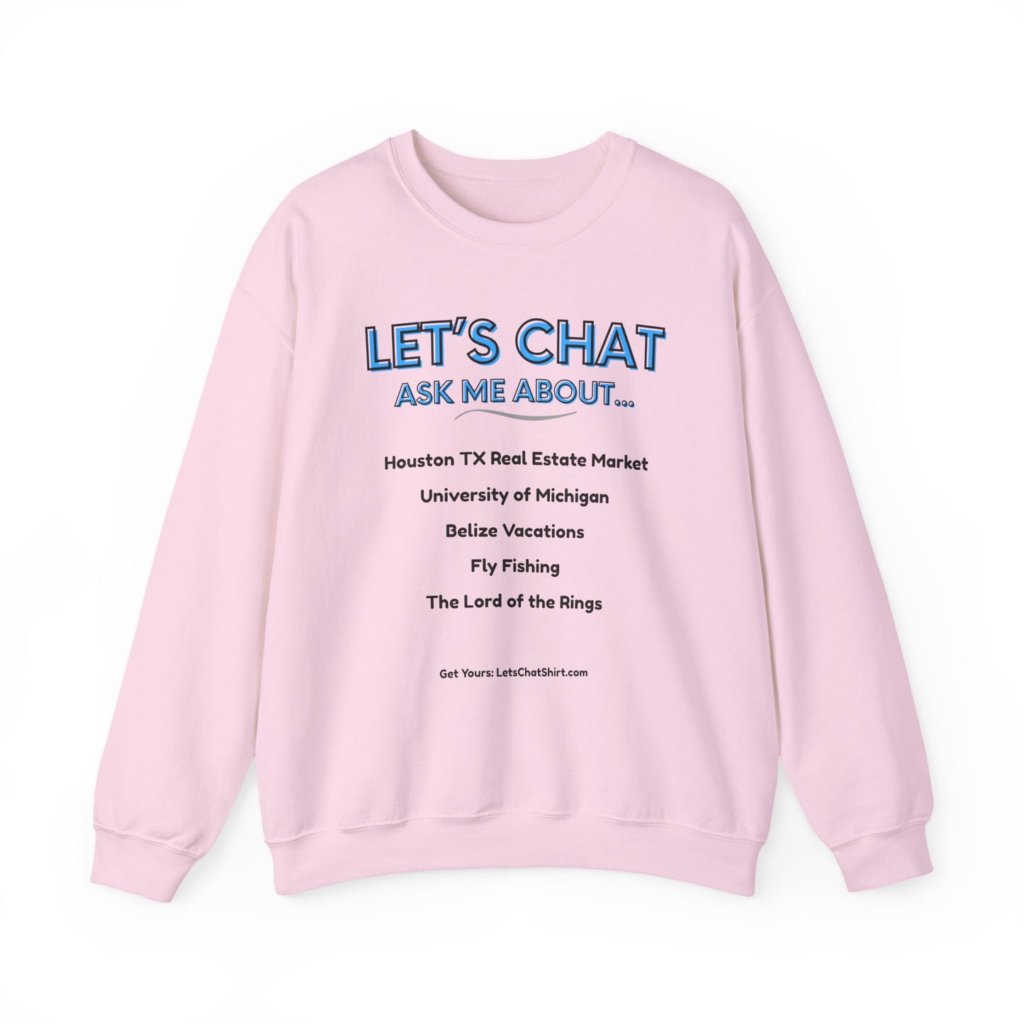 Unisex Custom Conversation Starter Sweatshirt | Display Your Favorite Topics