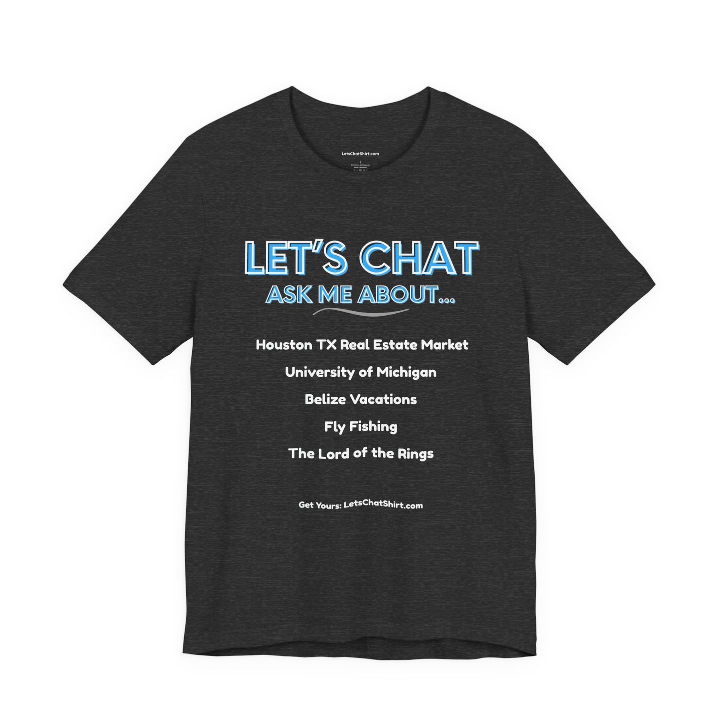Men's Conversation Starter T-Shirt - Display Your Favorite Topics | Custom Tee