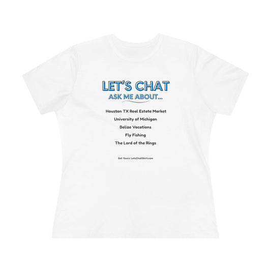 Women's Custom Conversation Starter T-Shirt - Display Your Favorite Topics