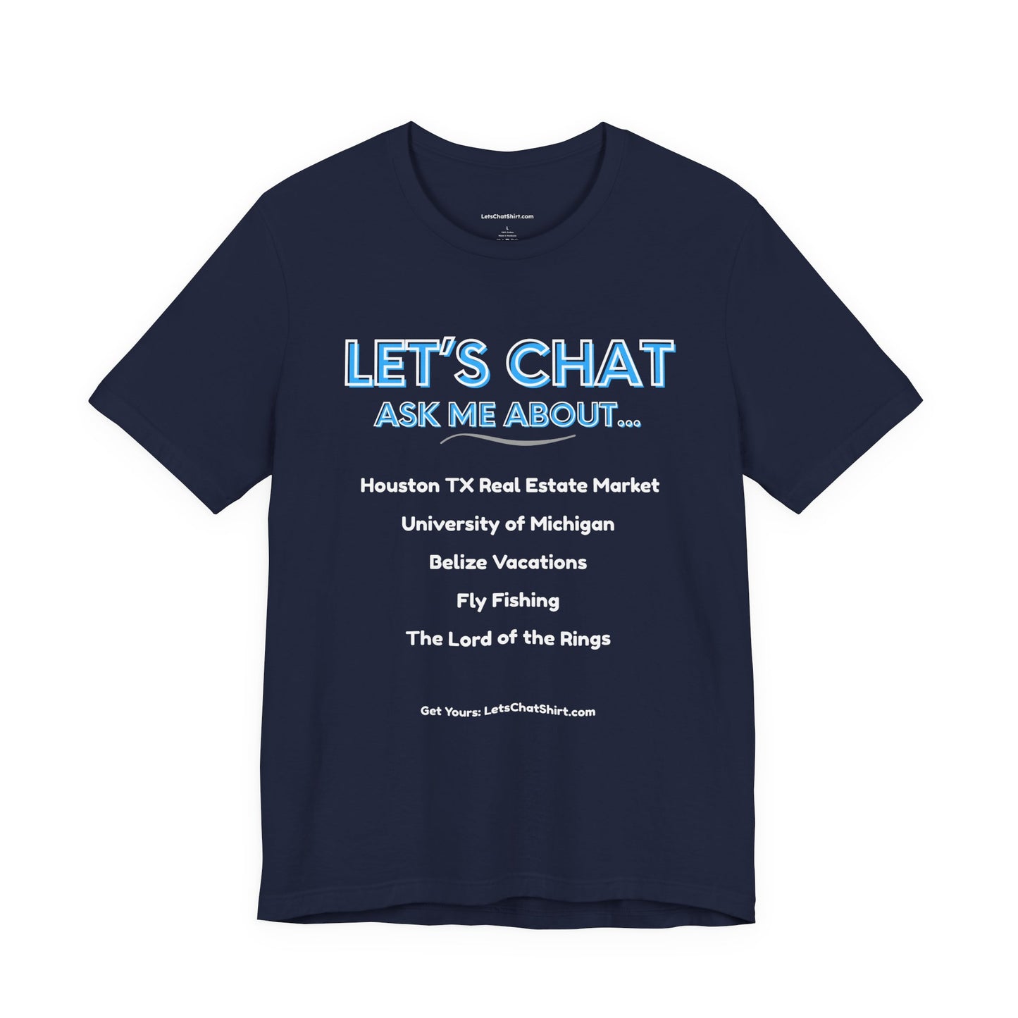 Men's Conversation Starter T-Shirt - Display Your Favorite Topics | Custom Tee
