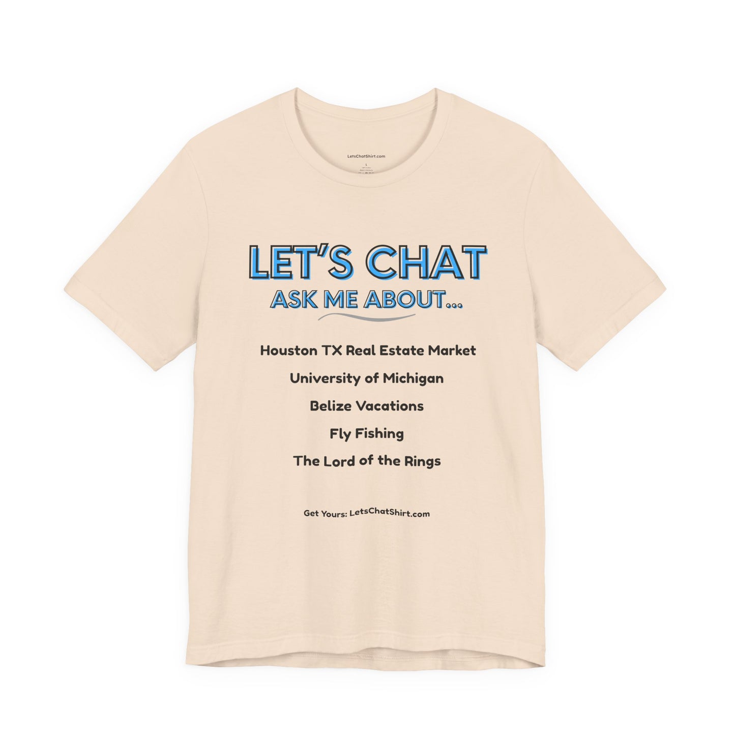 Men's Conversation Starter T-Shirt - Display Your Favorite Topics | Custom Tee