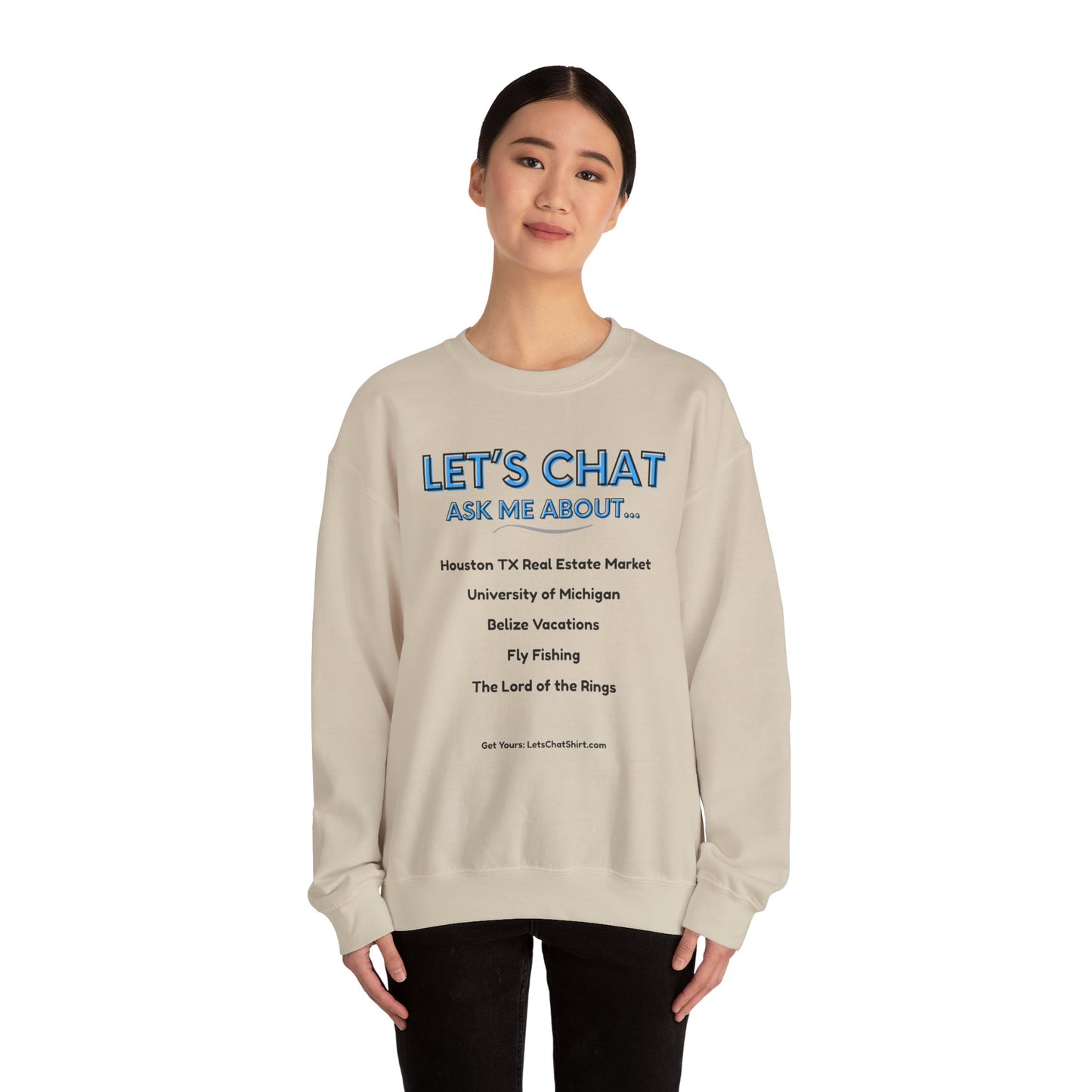 Unisex Custom Conversation Starter Sweatshirt | Display Your Favorite Topics
